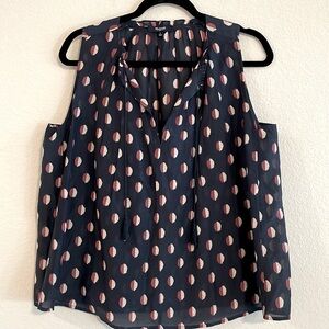 Madewell Women’s Tunic Top Small Blue Pin Tuck Cotton Lightweight Tassels